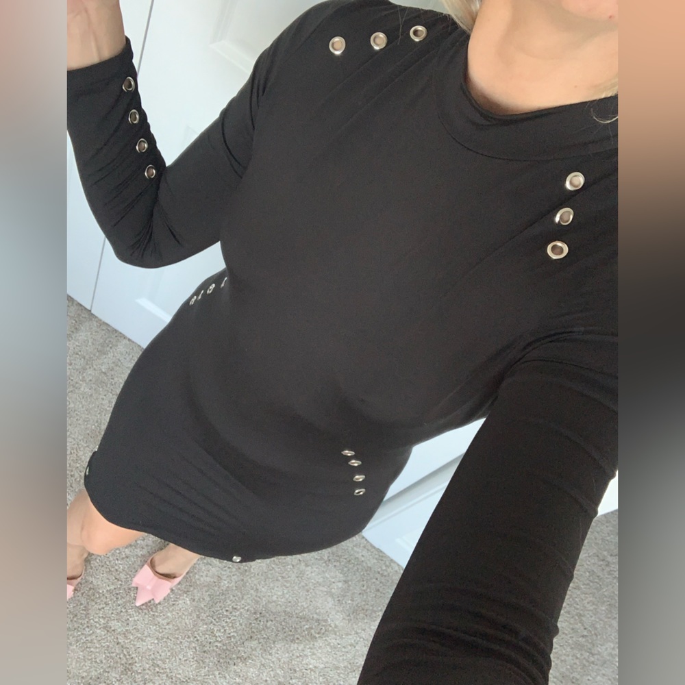 Sexy black dress.